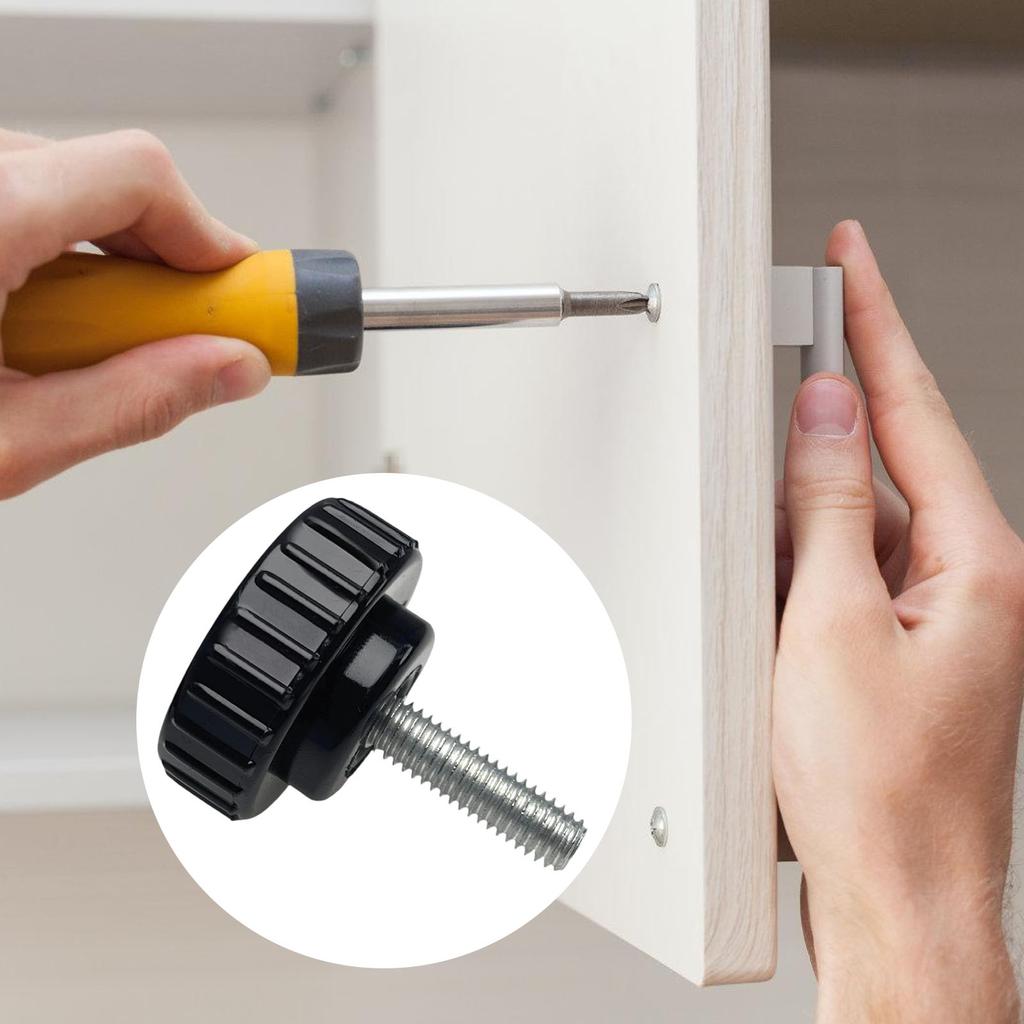 4 Stück 6mm gerändelter Griff ergonomischer Rändelknopf Industrieschrauben Ersatz Rundkopfgriff Handschraube langlebig