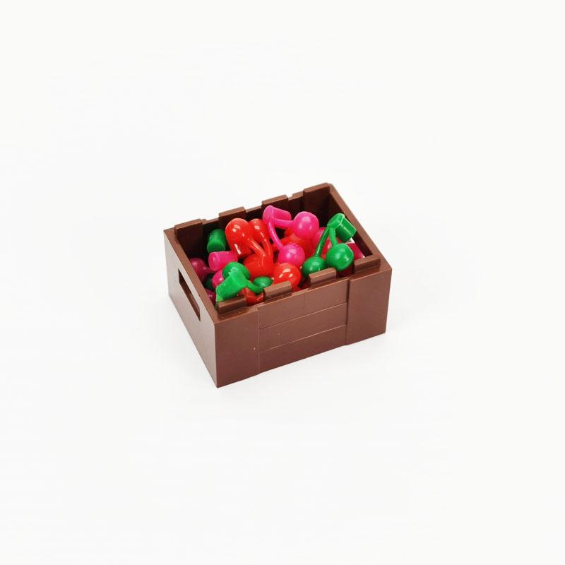 Food Building Blocks City Friend Accessories Bread Chips Roast Chicken Pizza Hot Dog Fish Fruit Carrot Basket Classic MOC Bricks