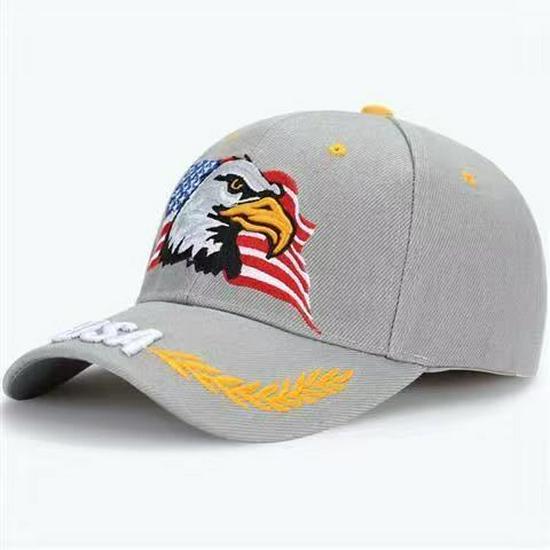 Men's and Women's American Flag Eagle Embroidery Baseball Cap - Korean Style Duckbill, Fashionable Outdoor Sunshade Hat