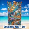 Dog Theme Beach Towel Personalized Custom Name & Text Soft Quick Dry Beach Towel for Swimming Travel