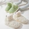 Zimní jehněčí vlna Bavlněné pantofle Nové nadýchané plyšové pantofle Kožešina Ploché boty Outdoor Dámské Bavlněné boty Silná podrážka Teplý fleece Domů