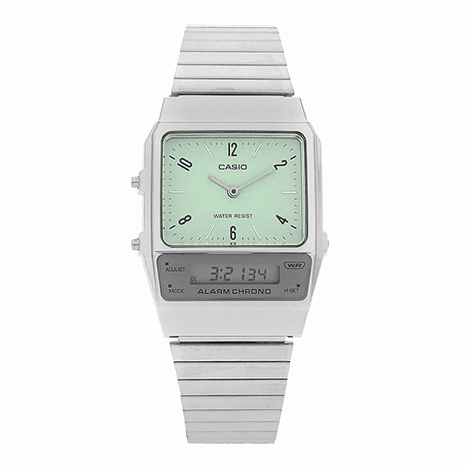 [Casio] AQ-800E-3ADF (AQ-800E-3A) Analog Digital Square Vintage Retro Unisex Metal Watch
