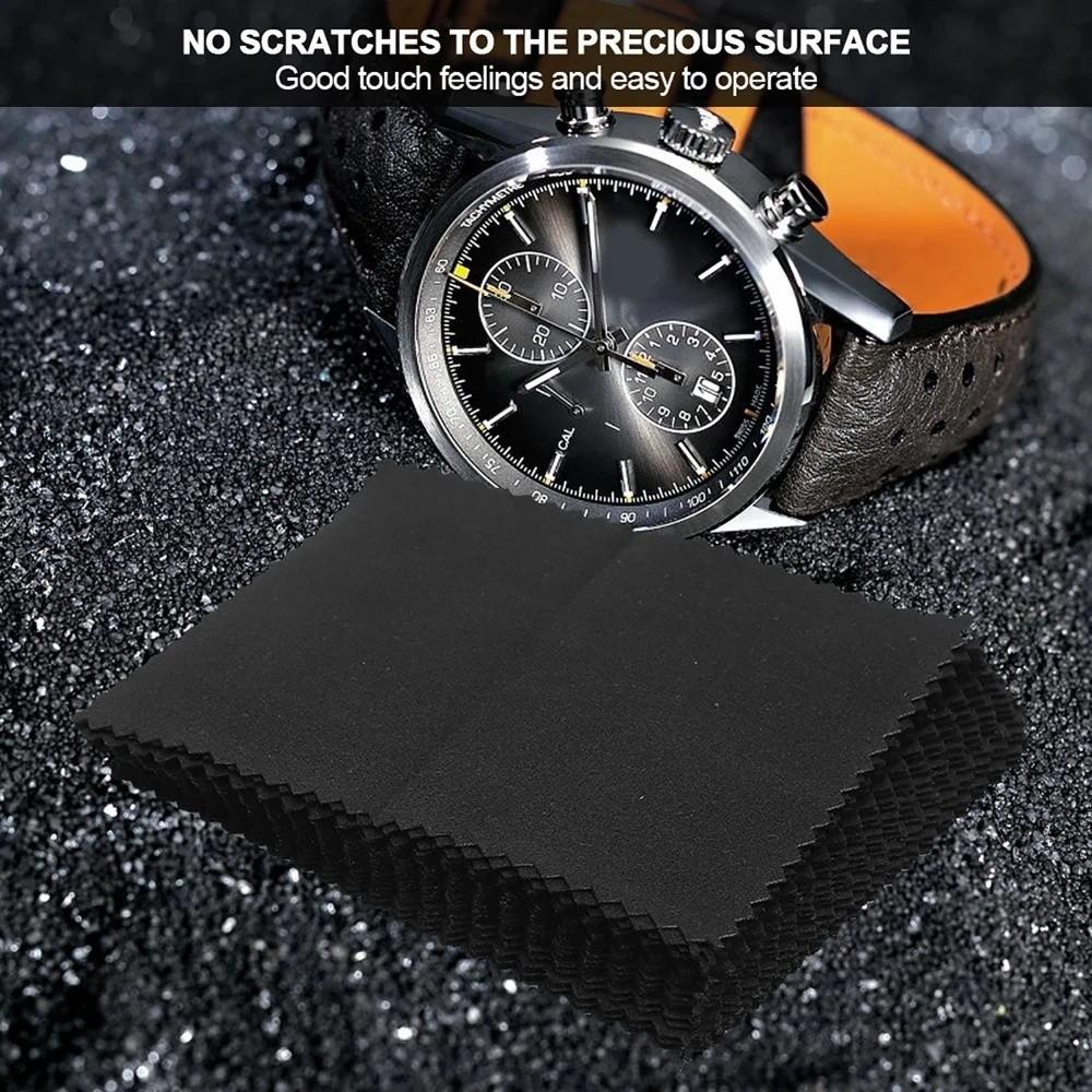 20pcs Microfiber Watch Cleaner Tool Double Sided Watches Polishing Cloth  Glasses Cleaning