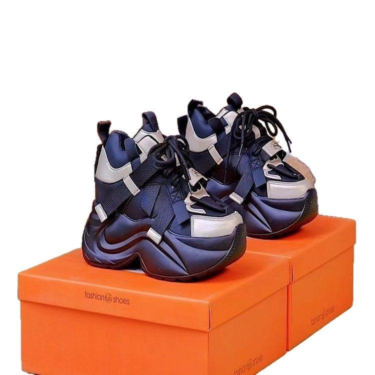 2025 New Luxury Women's Sneakers Versatile Casual Shoes with a Height Increase of 8cm Thick Bottom Sports Running Shoes
