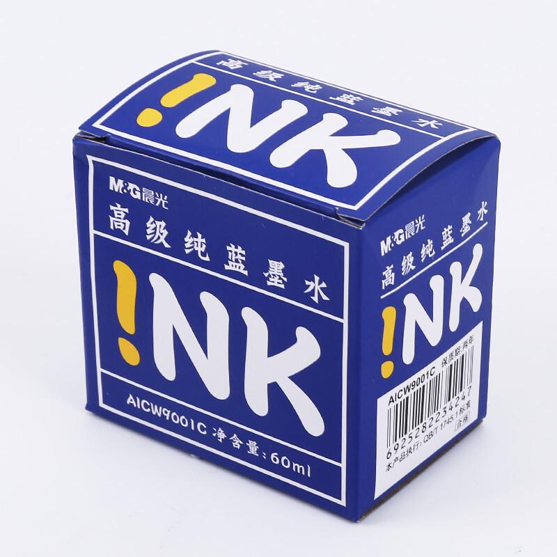 M&G 60ml Pure Blue Fountain Pen Ink