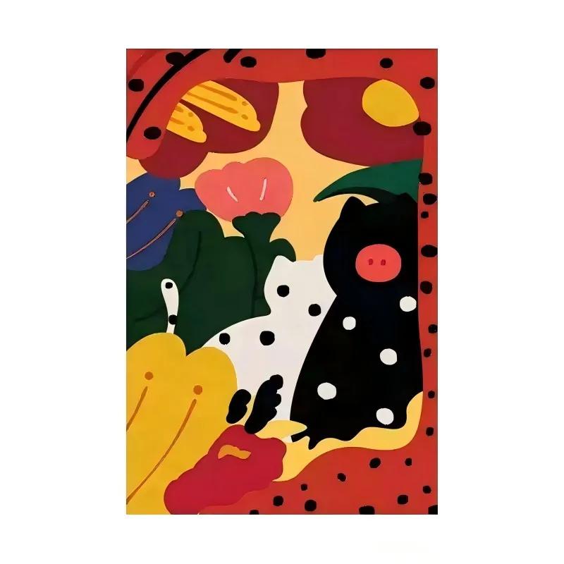 Modern Simple Area Rug for Home Living Room Color Graffiti Carpet Bedroom Rugs Non-slip Flannel Rug Machine Washable Doormat