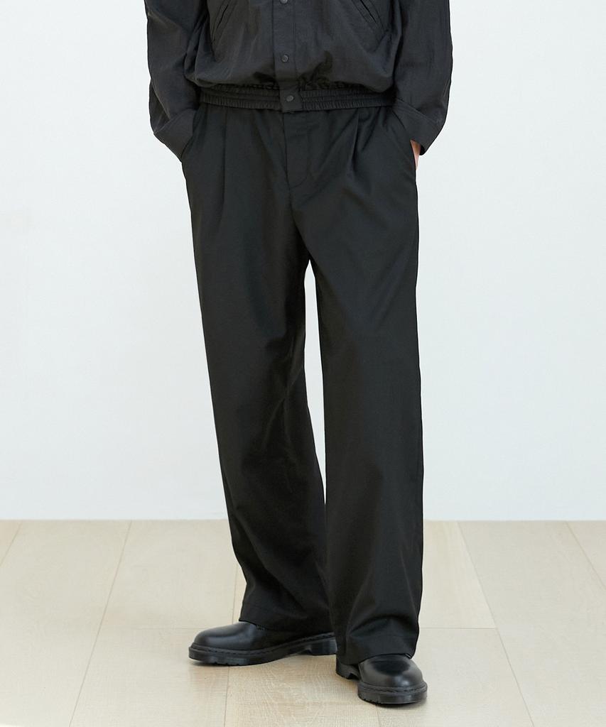 MINIMALPROJECT Pintuck Wide Banded Slacks Mpt112 [Black]