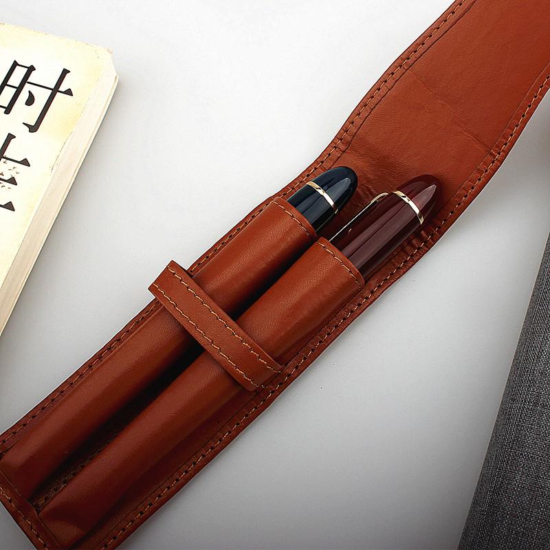 Luxury PU Leather 2 Slots  Jinhao x159 Specification Fountain Pen Tray Holder Pencil Case Office School Supplies Pouch