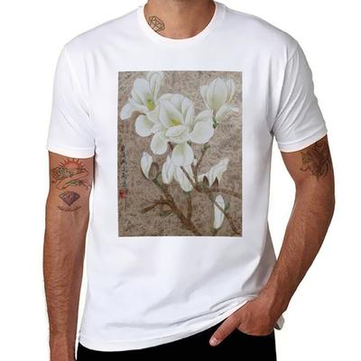 Magnolienblüte T-Shirt T-Shirt Mann Baumwoll-T-Shirts für Mann Baumwoll-T-Shirt