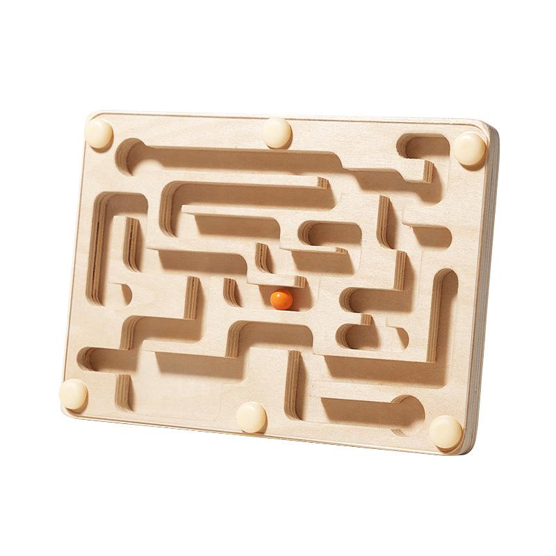 Baby Balance Rolling Ball Maze Board Montessori Games Labyrinth Challenge Logical Thinking Training Puzzle Game Educational Toys
