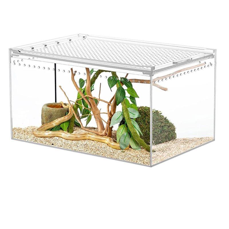 Turtle Terrarium Acrylic Lizard Reptile Kennel For Jumping Spider Crested Gecko Bearded Dragon