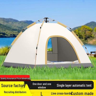 Automatic Single-Layer Tent with One Door & One Window for Outdoor Camping and Picnics