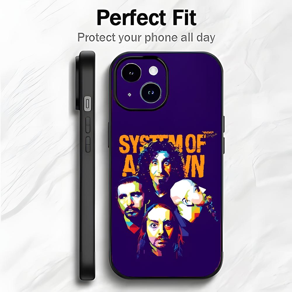 Heavy Rock Band S-System Of A Down Phone Case Phone Case Soft Packaging Lightweight For iPhone17 16 15 14 13ProMax