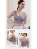 Women's Seamless Wire-Free Thin Cup Plus Size Sports Sleep Bra with Stylish Back