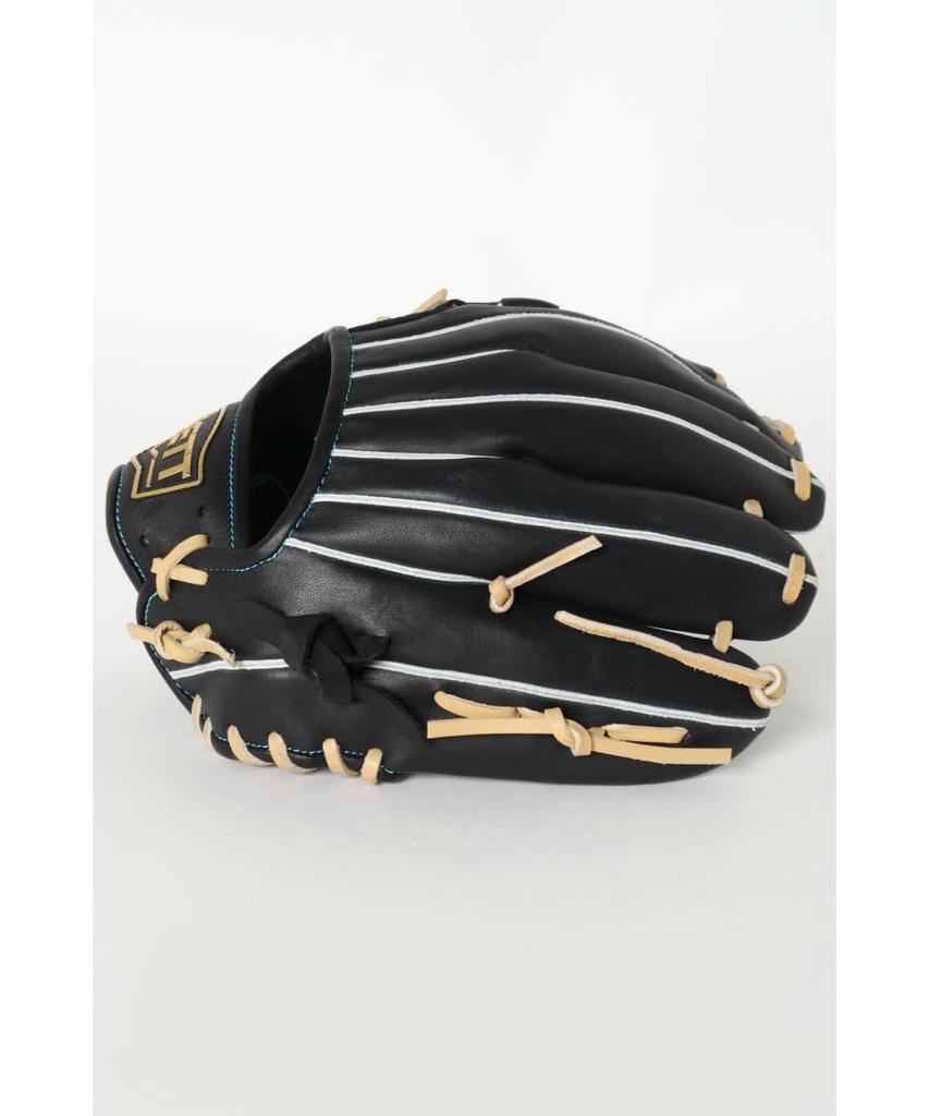 ZETT Youth Softball Glove Zero One Stage B BJGB71530F (Glove) Pitcher/Infielder, Black/Pastel (1932), Size L,