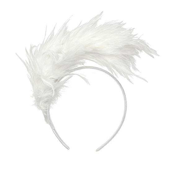 Headband Rainbow Colorful Feather Decor Headband Lightweight Comfortable Elastic Hair Hoop Parties Festivals Stage Performances Headwear