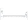Vidaxl Metalowa Rama Łóżka Z Wezgłowiem I Zanóżkiem, Biała, 100X200 Cm