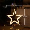 LED Snowflake Santa Window Lights, Christmas Fairy Lamp String Lights, Xmas Window Ornaments, Navidad New Year Home Decorations