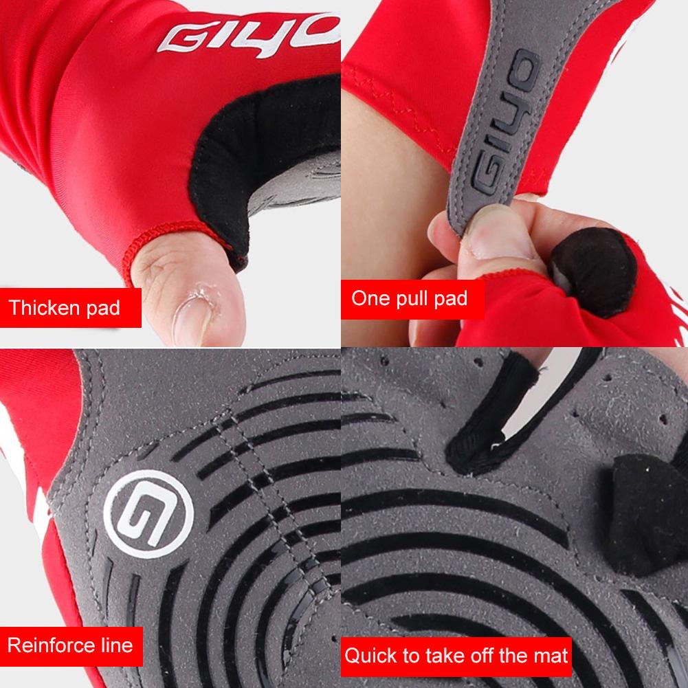 1 Pair Anti-Slip Breathable Outdoor Sport Unisex Half Finger Cycling Gloves