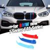 3PCS ABS M-Color Car Front Bumper Racing Grills Strips Trim Clips For BMW 1 Series F40 2020-2023 Styling Exterior Accessories