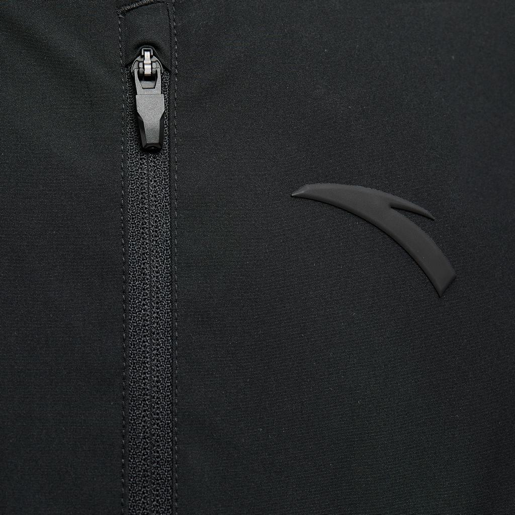 Anta Three-In-One Warm Water-Resistant Solid Color Hooded Zipper Soft Shell Jacket Men Jackets Basic-Black 452540210-1