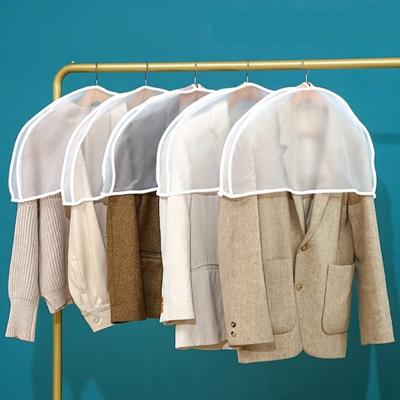 1-40PCSEVA Waterproof Transparent Suit Jacket Storage Bag Semi Packaged Clothing Dust Cover Short Wardrobe Hanging Clothes Cover