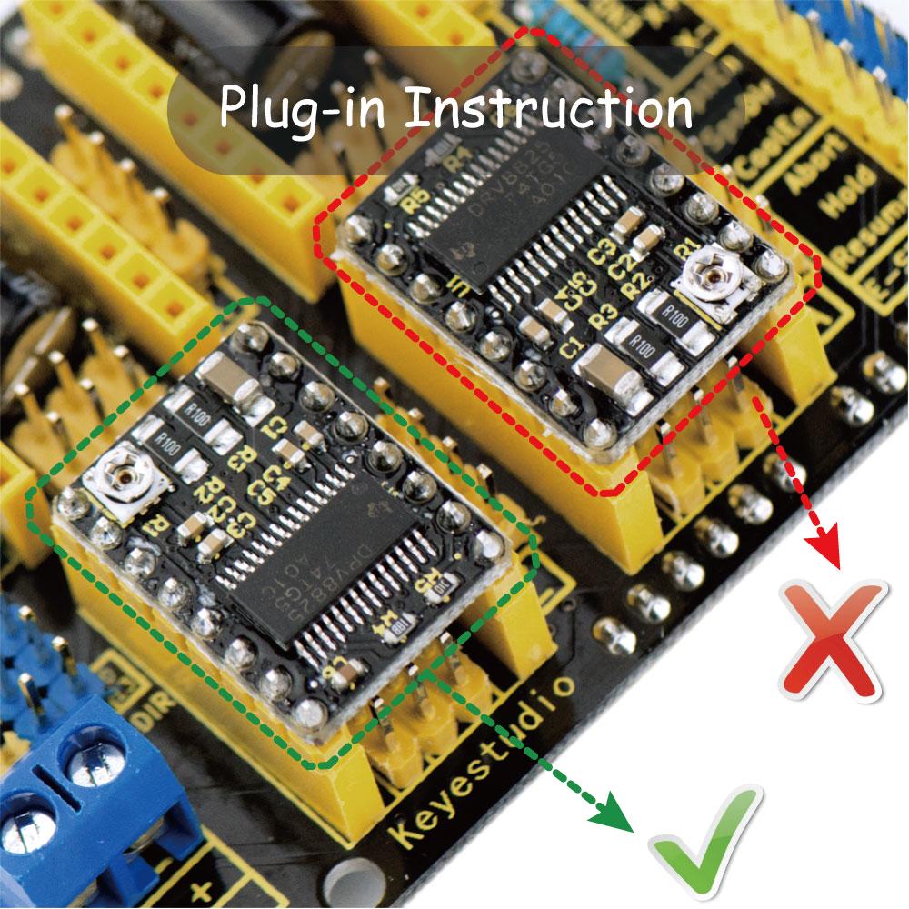Mega//UNO keyestudio Stepper Motor Driver Board TB6560/ Stepper Motor Shield f/ür Arduino Starter Kit