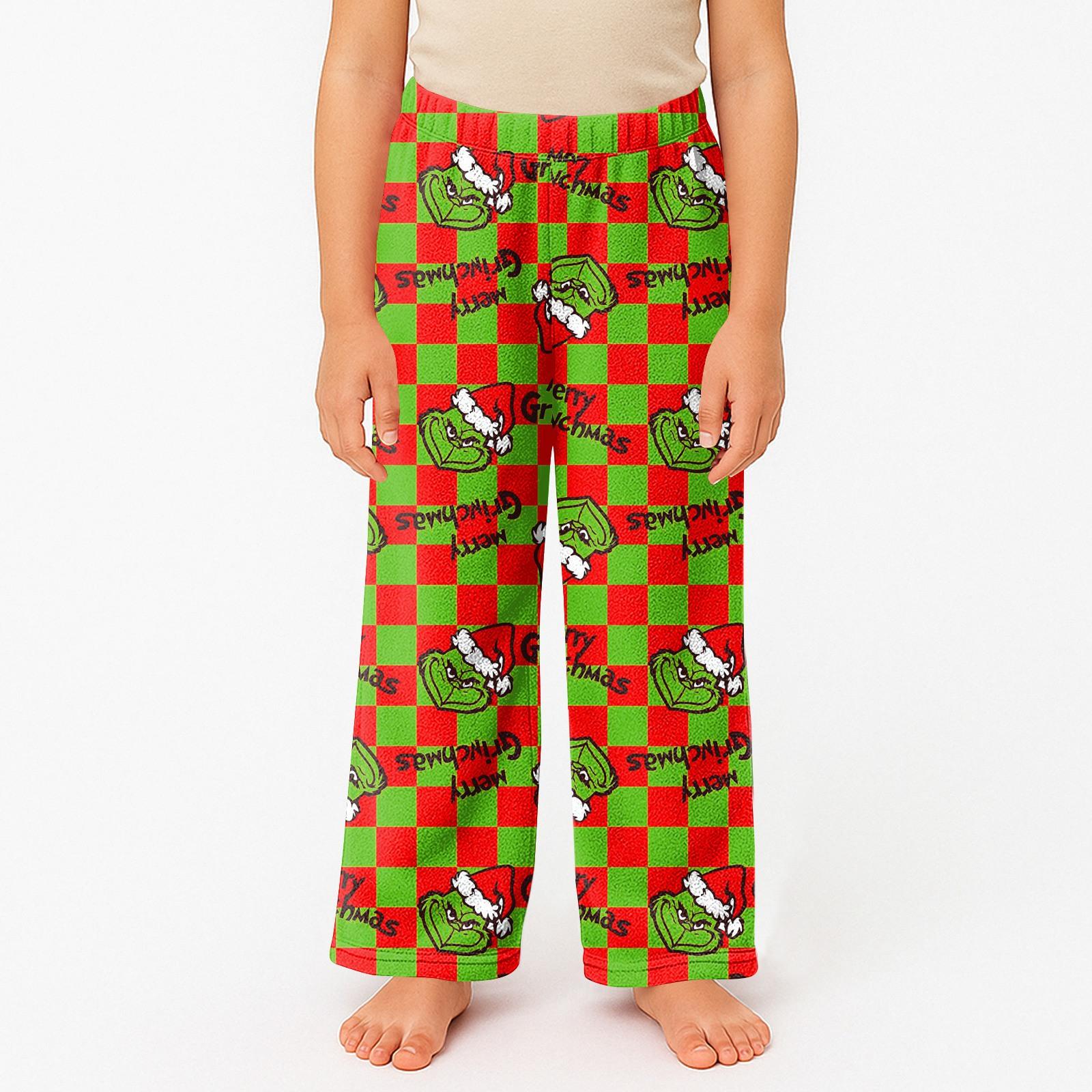 

Детские пижамные брюки с принтом, мягкие, удобные, детские зимние пижамные брюки 150 винный