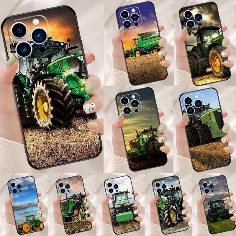 Farm Vehicle Tractor Case For iPhone 15 16 Pro Max 11 12 13 Mini 14 15 Pro Max 15 Plus XR 16e Phone Back Cover