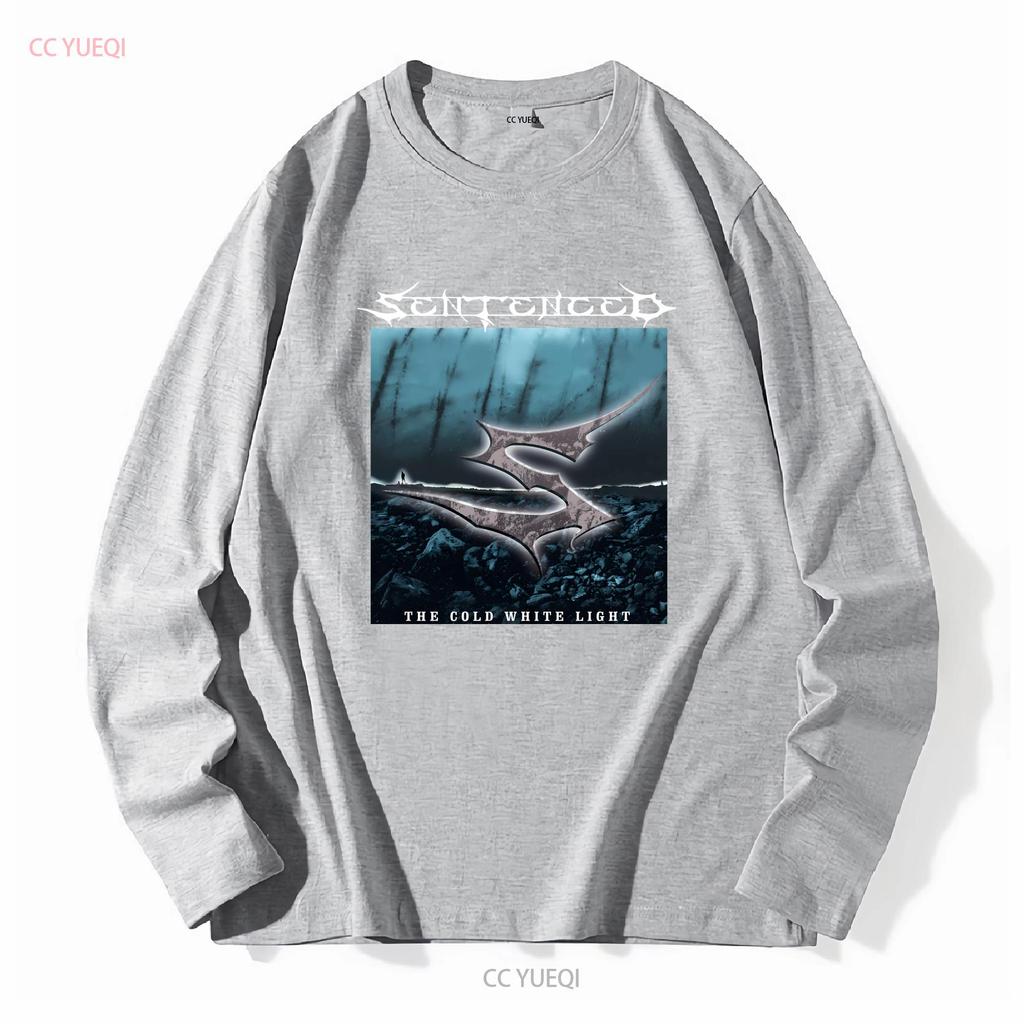 Nuova Popolare Band Sentenced T-shirt Nera Cotone Taglia Completa manica lunga o corta vintage Lavata Casual streetwear Versatile