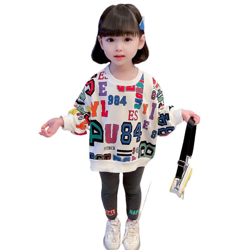 Girls Spring Autumn Fashion Hoodie Tracksuit Cute Baby Casual Two Piece Set