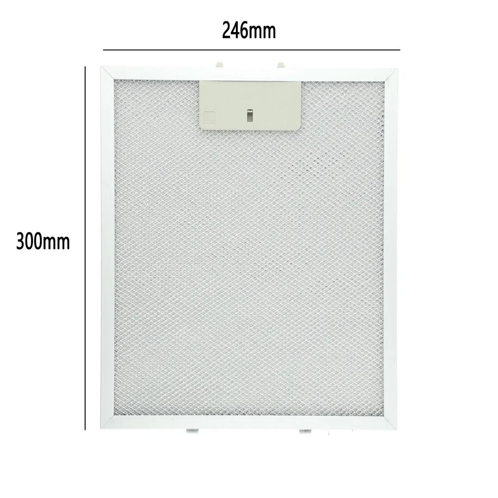 1pc Silver Cooker Hood Filters Metal Mesh Extractor Vent Filter 300 X 246 X 9mm Range Hood Stainless Steel Grease Filter