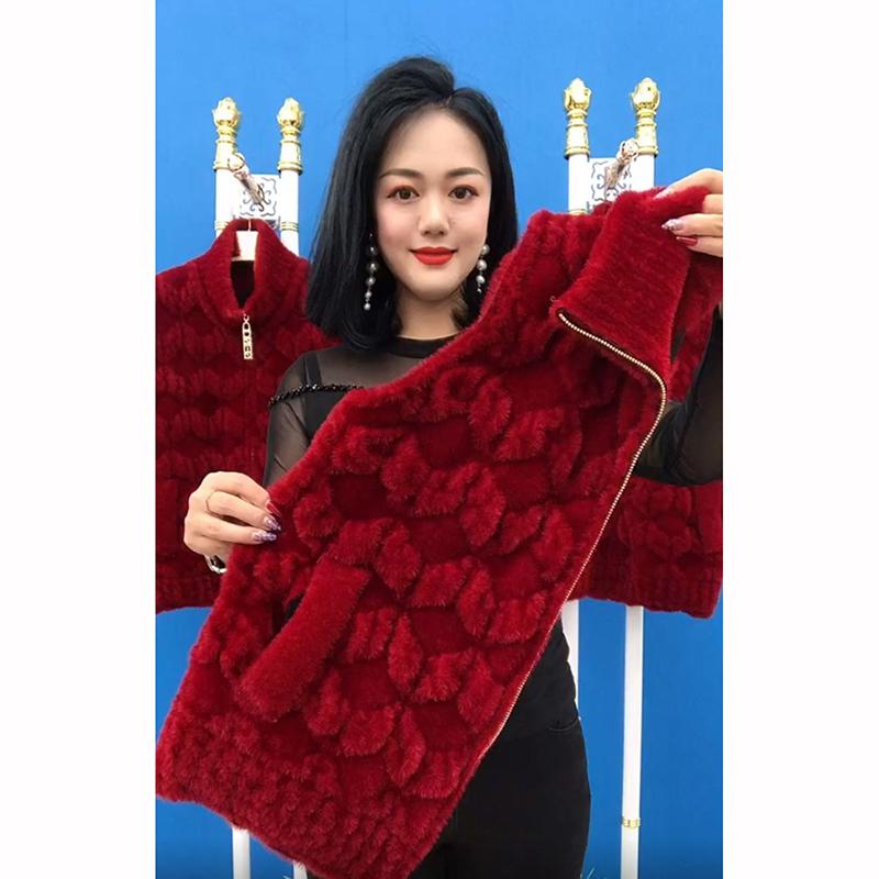 Winter Vest Women's Velvet Warm Zipper Sweater Coat Velvet Middle Aged Old Mother Vest Jacket