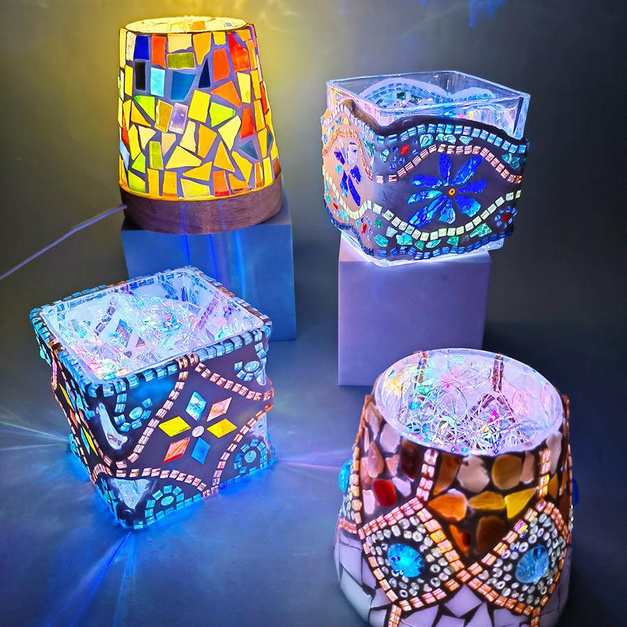 Handgefertigter Mosaikglas-Kerzenhalter - Kreatives DIY-Geschenk für den Lehrertag