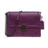 Hutton 22 Turnlock Flap Glossy Leather Crossbody Bag Small Women's Purple