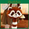 Sac à dos en peluche dessin animé raton laveur pour filles, usage décontracté avec bretelles confortables