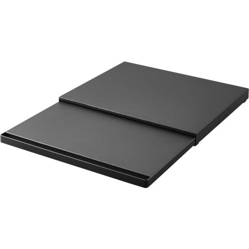 Yamazaki Tower Sliding Shelf, Black, for Kitchen Under-Appliance Storage, Small Item Storage, and Work Space (Product Number: 2106), Approx. 17.5" W x