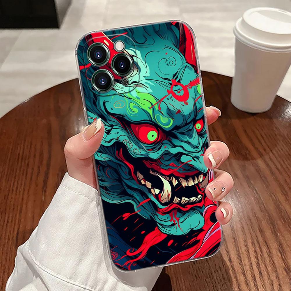 

Маска они Искусство Дракон Прозрачный чехол Для Apple iPhone 17 16 15 14 13 12 11 Pro Max 16 Plus 16E 17Air 17Pro Чехол для телефона Силиконовый iPhone 11Pro Max