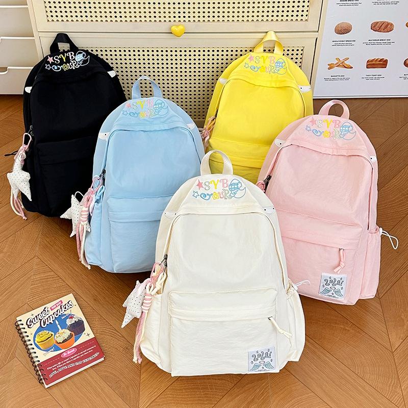 Schoolbag Versatile Lightweight Travel Backpack Japanese ins Campus School Bag Female Junior High School High School Student Simple Backpack