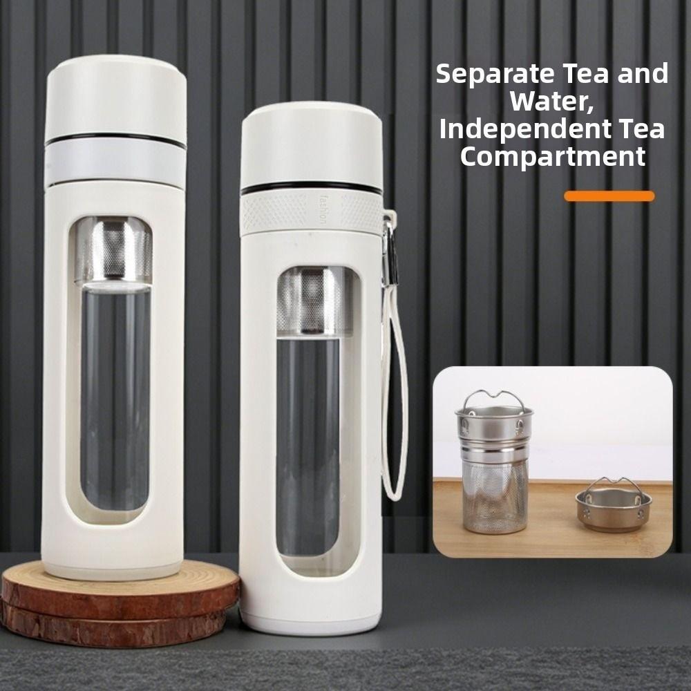 Leak-proof Tea Separation Cup One Click Opening Infuser Tumbler Food-Grade Tea Water Cup  Travel