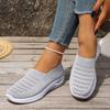 Spring Summer Women's Lightweight Knit Walking Shoes Breathable Casual Sneakers Non-slip Outdoor Daily Commute Footwear