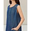 INMAN Women's 100% Cotton Denim Vest Dress