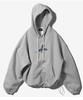Feather String Mid Length Hoodie - Melange