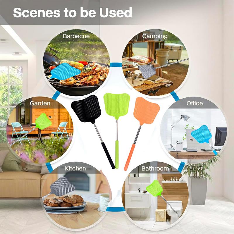 Fly Swatters Telescopic Extendable Prevent Pests Mosquito Garden Adjustable Flapper Trap Retractable Tool Swatter Supplies
