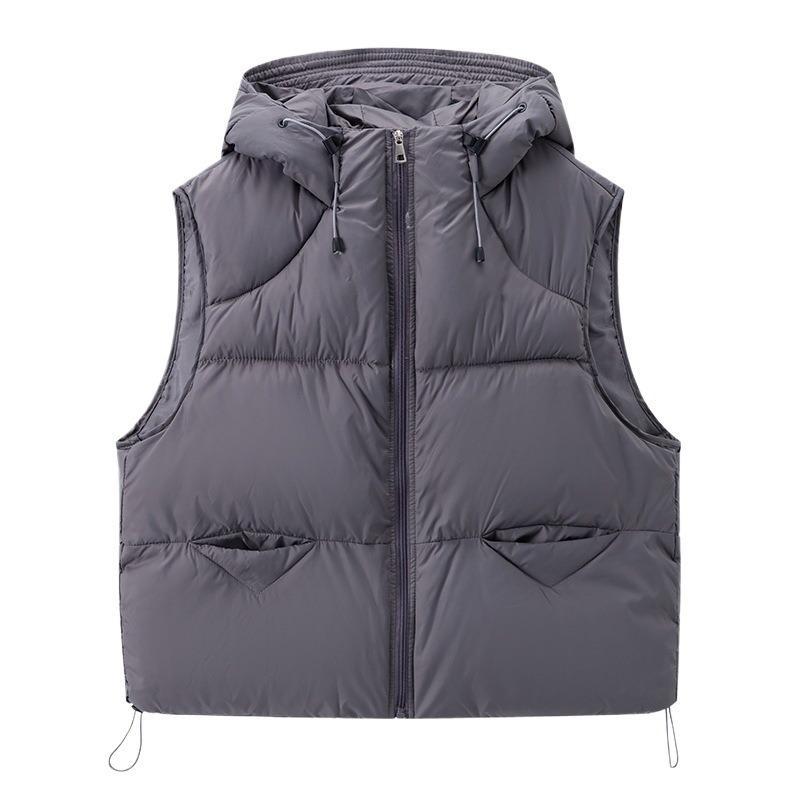 Autumn and winter new down cotton-padded vest women's hooded loose short puff vest vest vest vest vest