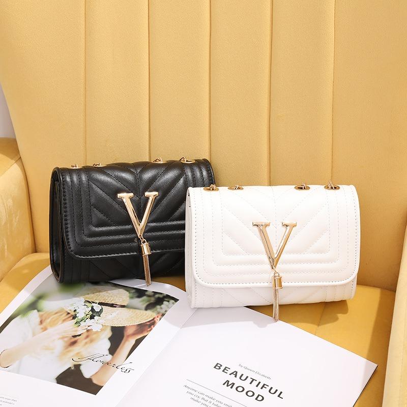 Bag New Stripe Small Square Bag Fashion Versatile One Shoulder Crossbody Women's Bag