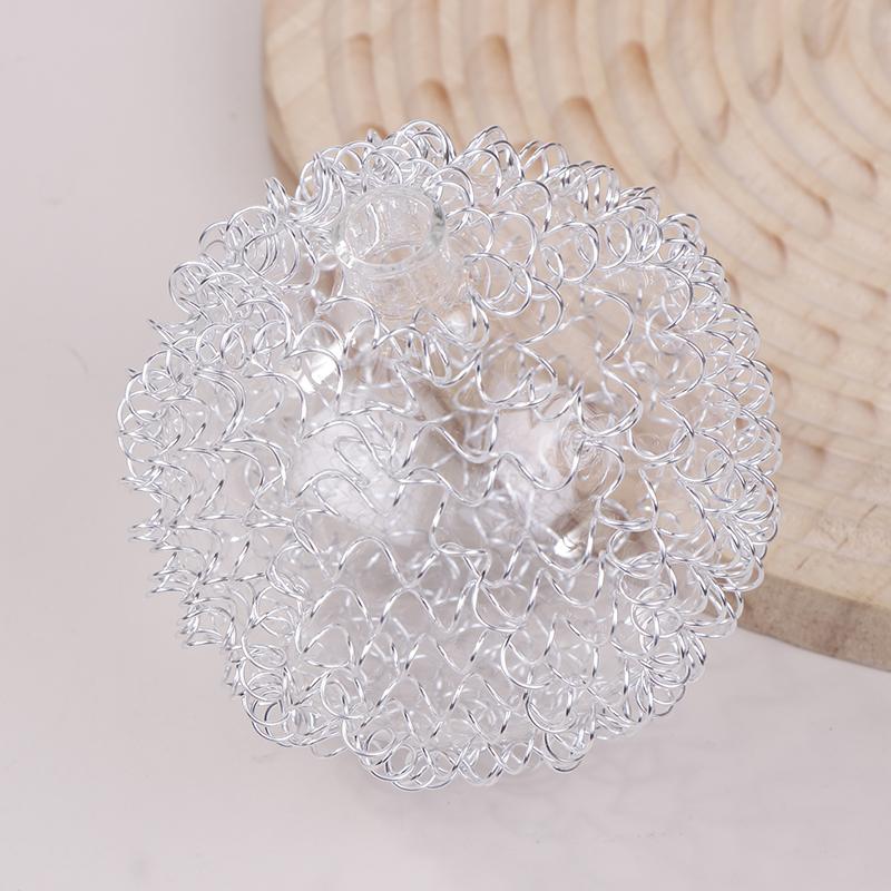 G4 Wire Light Shade 10Mm Opening Fitter Globe Aluminum Wire Glass Ball Lamp Shade Replacement For G4 Ceiling Lamp Desk Lighting
