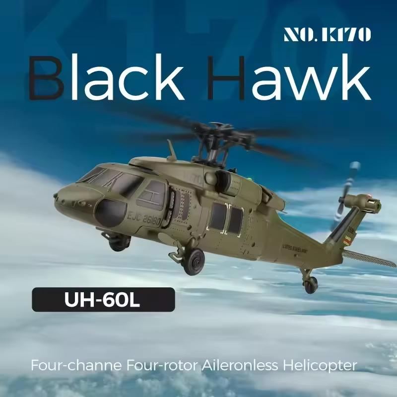 WLtoys K170 RC Helicopter 2.4G 6-Aixs Gyroscope 4CH Altitude Hold Optical Flow Remote Control Helicopter Toys Gifts For Children