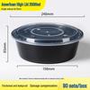 Rong He Disposable Round Plastic Takeaway Bowls with Lids