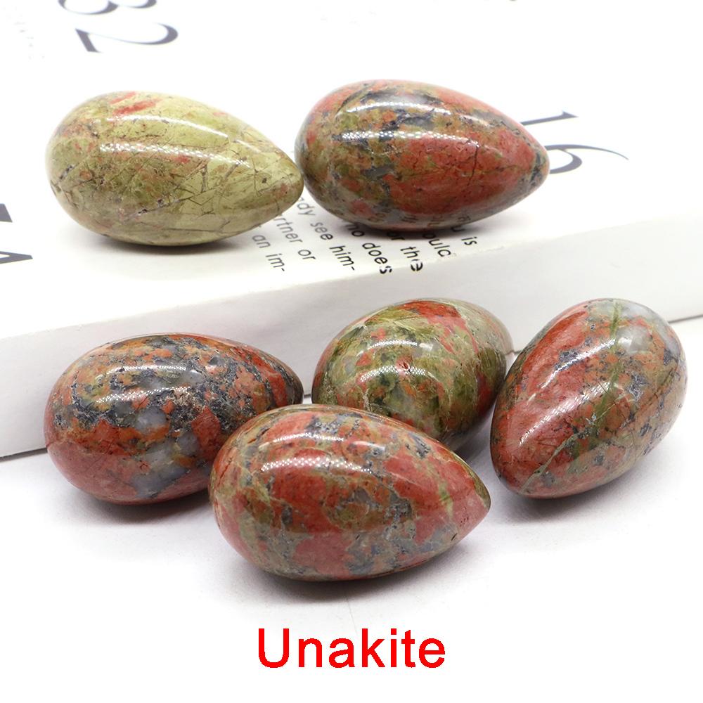 Polished Egg Shaped Gemstone Crafts Natural Stones Room Decor Healing Crystals Rose Quartz Agate Home Decoration Gifts 24X40Mm